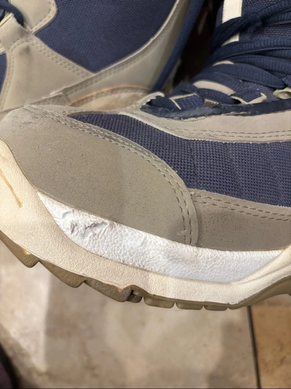 Men's Navy and Gray Insulated Rain & Snow Boots
